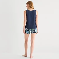 Liz Claiborne Womens V-Neck Sleeveless 2-pc. Pajama Sets