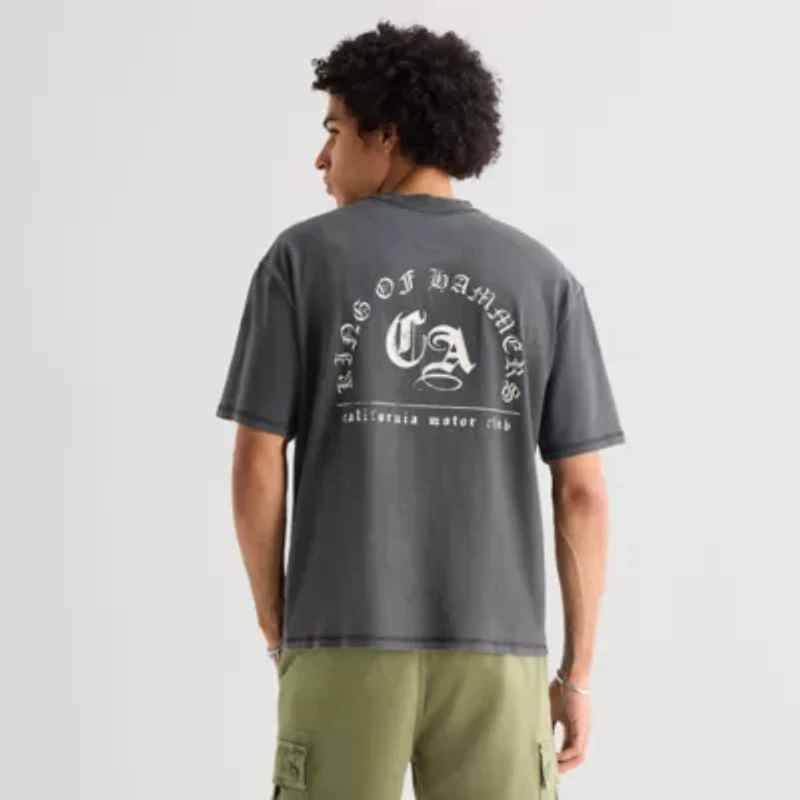 Arizona Mens Crew Neck Short Sleeve Boxy Fit Graphic T-Shirt