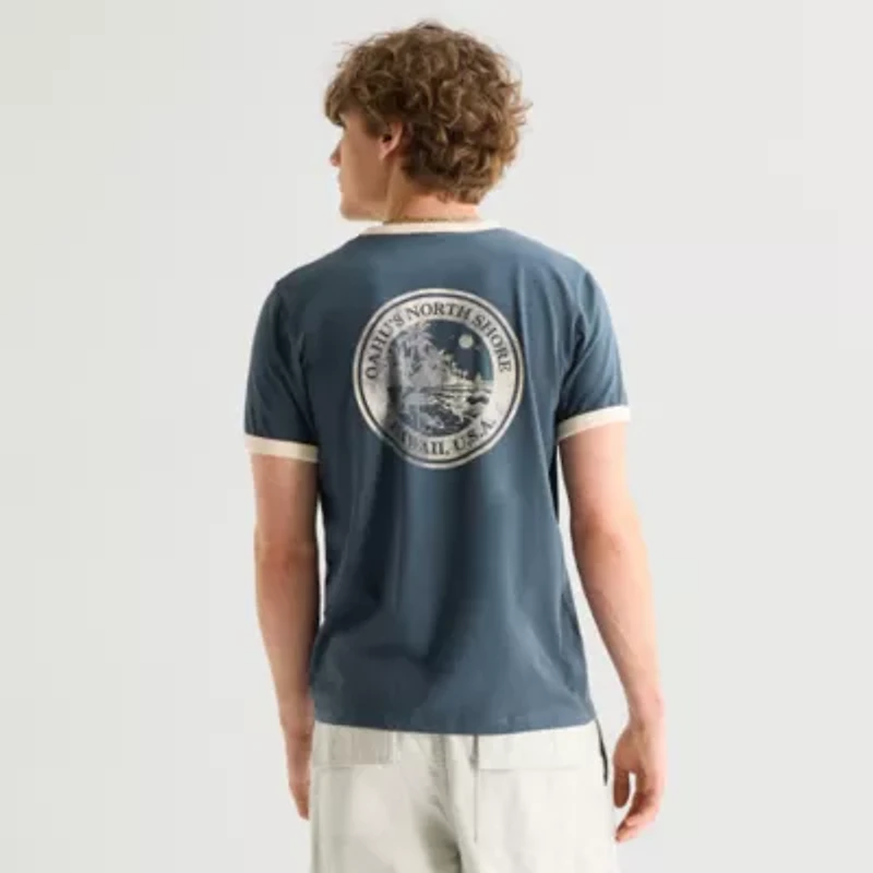 Arizona Slim Fit Mens Crew Neck Short Sleeve Graphic T-Shirt