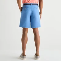 U.S. Polo Assn. Belted Flat Front Mens 9" Stretch Fabric Chino Short