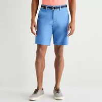 U.S. Polo Assn. Belted Flat Front Mens 9" Stretch Fabric Chino Short