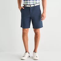 U.S. Polo Assn. Belted Flat Front Mens 9" Stretch Fabric Chino Short