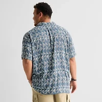 Arizona Mens Short Sleeve Classic Fit Big and Tall Button-Down Shirt