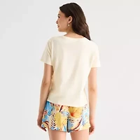 Hurley Womens Juniors Crew Neck Short Sleeve Regular Fit Graphic T-Shirt