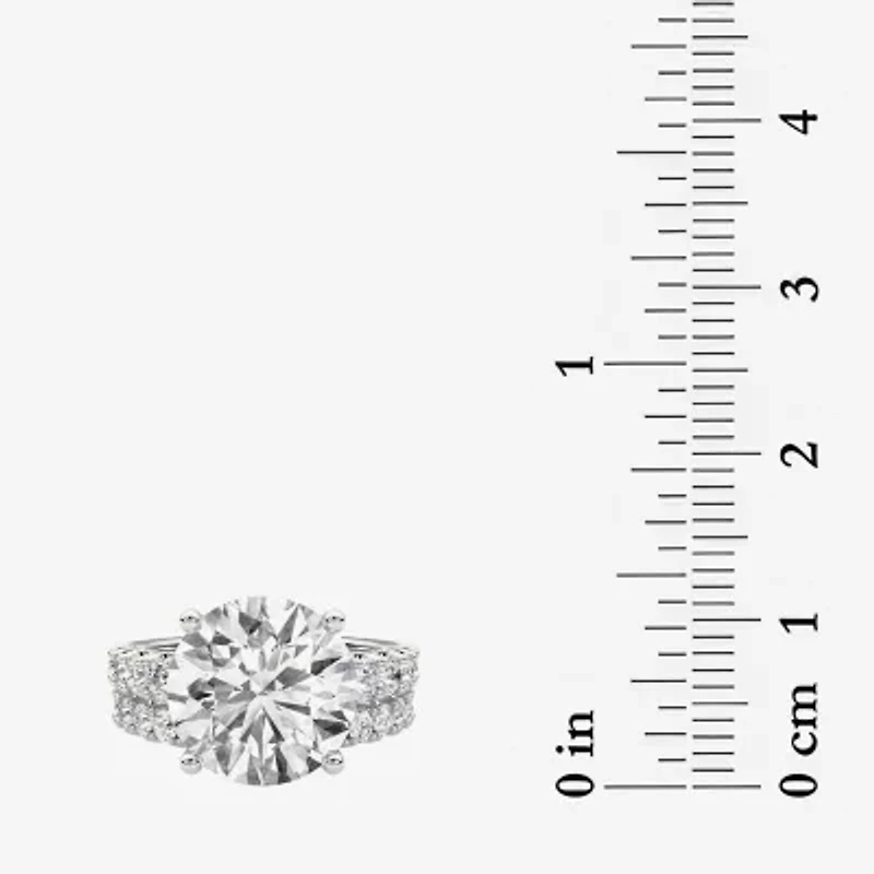 Grown Gorgeous (F / Vs2) Womens 5 1/ Ct. T.W. Lab White Diamond 14K Gold Round Side Stone Bridal Set