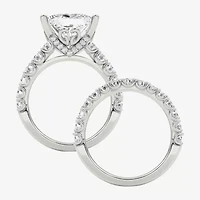 Grown Gorgeous (F / Vs2) Womens 7 1/5 Ct. T.W. Lab White Diamond 14K Gold Side Stone Bridal Set