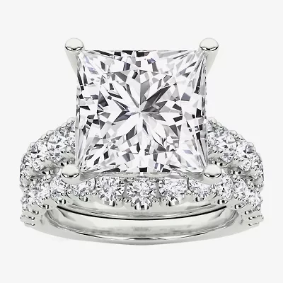 Grown Gorgeous (F / Vs2) Womens 7 1/5 Ct. T.W. Lab White Diamond 14K Gold Side Stone Bridal Set