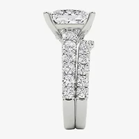 Grown Gorgeous (F / Vs2) Womens 7 1/5 Ct. T.W. Lab White Diamond 14K Gold Side Stone Bridal Set