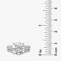 Grown Gorgeous (F / Vs2) Womens 5 1/3 Ct. T.W. Lab White Diamond 14K Gold Round Side Stone Bridal Set