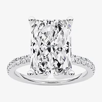 Grown Gorgeous (F / Vs2) Womens 4 CT. T.W. Lab White Diamond 14K Gold Rectangular Side Stone Engagement Ring