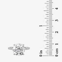 Grown Gorgeous (F / Vs2) Womens CT. T.W. Lab White Diamond 14K Gold Round Side Stone Engagement Ring