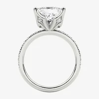 Grown Gorgeous (F / Vs2) Womens 4 CT. T.W. Lab White Diamond 14K Gold Side Stone Engagement Ring