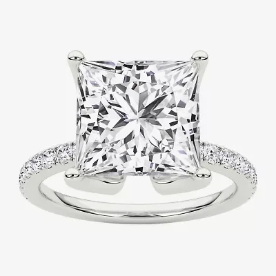 Grown Gorgeous (F / Vs2) Womens 4 CT. T.W. Lab White Diamond 14K Gold Side Stone Engagement Ring
