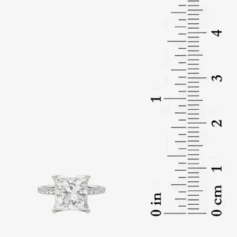 Grown Gorgeous (F / Vs2) Womens 4 CT. T.W. Lab White Diamond 14K Gold Side Stone Engagement Ring