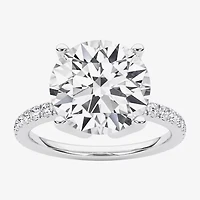 Grown Gorgeous (F / Vs2) Womens CT. T.W. Lab White Diamond 14K Gold Round Side Stone Engagement Ring