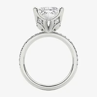 Grown Gorgeous (F / Vs2) Womens CT. T.W. Lab White Diamond 14K Gold Rectangular Side Stone Engagement Ring