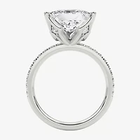 Grown Gorgeous (F / Vs2) Womens 6 CT. T.W. Lab White Diamond 14K Gold Side Stone Engagement Ring