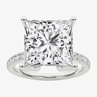 Grown Gorgeous (F / Vs2) Womens 6 CT. T.W. Lab White Diamond 14K Gold Side Stone Engagement Ring