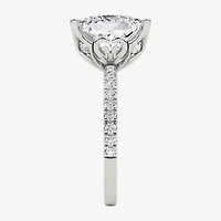 Grown Gorgeous (F / Vs2) Womens 6 CT. T.W. Lab White Diamond 14K Gold Side Stone Engagement Ring