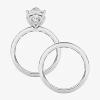 Grown Gorgeous (F / Vs2) Womens 1/ Ct. T.W. Lab White Diamond 14K Gold Marquise Side Stone Bridal Set