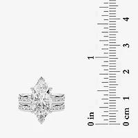 Grown Gorgeous (F / Vs2) Womens 1/ Ct. T.W. Lab White Diamond 14K Gold Marquise Side Stone Bridal Set