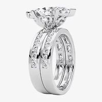 Grown Gorgeous (F / Vs2) Womens 1/ Ct. T.W. Lab White Diamond 14K Gold Marquise Side Stone Bridal Set