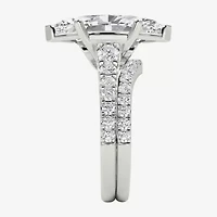 Grown Gorgeous (F / Vs2) Womens 8 /4 Ct. T.W. Lab White Diamond 14K Gold Marquise Side Stone Bridal Set