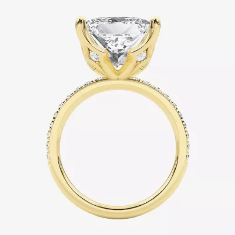 Grown Gorgeous (F / Vs2) Womens 7 Ct.T.W. Lab Grown White Diamond 14K Gold Side Stone Engagement Ring