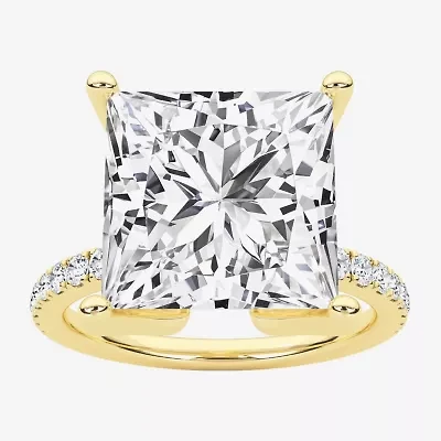 Grown Gorgeous (F / Vs2) Womens 7 Ct.T.W. Lab Grown White Diamond 14K Gold Side Stone Engagement Ring