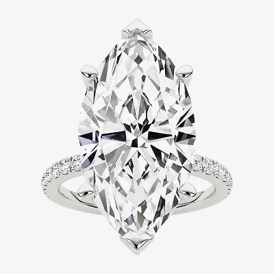 Grown Gorgeous (F / Vs2) Womens 7 Ct.T.W. Lab White Diamond 14K Gold Marquise Side Stone Engagement Ring