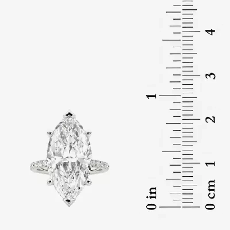 Grown Gorgeous (F / Vs2) Womens 7 Ct.T.W. Lab White Diamond 14K Gold Marquise Side Stone Engagement Ring