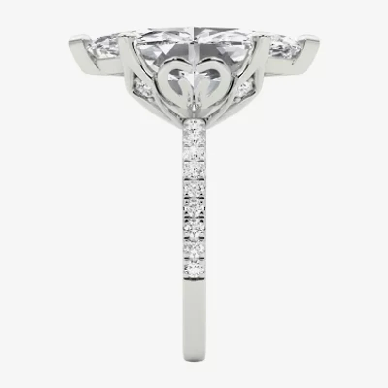 Grown Gorgeous (F / Vs2) Womens 7 Ct.T.W. Lab White Diamond 14K Gold Marquise Side Stone Engagement Ring