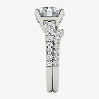 Grown Gorgeous ( F / Vs2 ) Womens 5 3/8 Ct. T.W. Lab White Diamond 14K Gold Round Side Stone Bridal Set