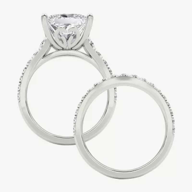 Grown Gorgeous ( F / Vs2 ) Womens 5 3/8 Ct. T.W. Lab White Diamond 14K Gold Side Stone Bridal Set