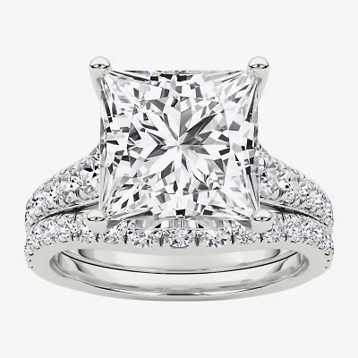Grown Gorgeous ( F / Vs2 ) Womens 5 3/8 Ct. T.W. Lab White Diamond 14K Gold Side Stone Bridal Set
