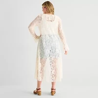 Forever 21 Womens Juniors Plus V Neck Long Sleeve Cardigan