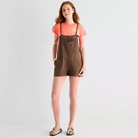 Arizona Sleeveless Womens Shortalls Juniors
