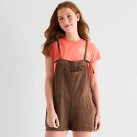 Arizona Sleeveless Womens Shortalls Juniors