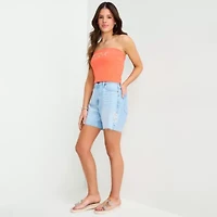 Arizona Womens 5" Mid Rise Juniors Denim Short