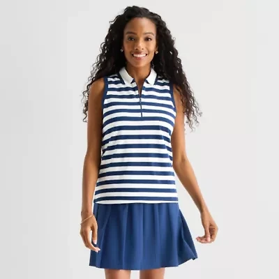 St. John's Bay Womens Sleeveless Quarter-Zip Pullover