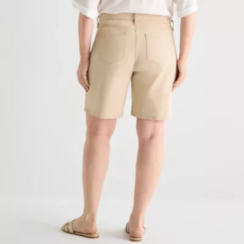 Liz Claiborne Lana Womens 9" Plus Denim Short