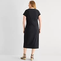 Liz Claiborne Womens Plus Maxi Dress