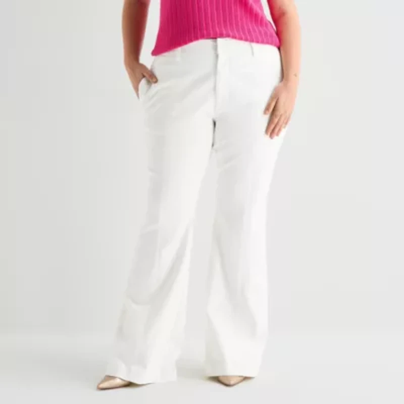 Bold Elements Womens Plus High Rise Flare Leg Jean