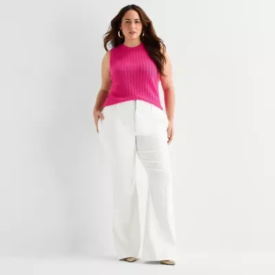 Bold Elements Womens Plus High Rise Flare Leg Jean