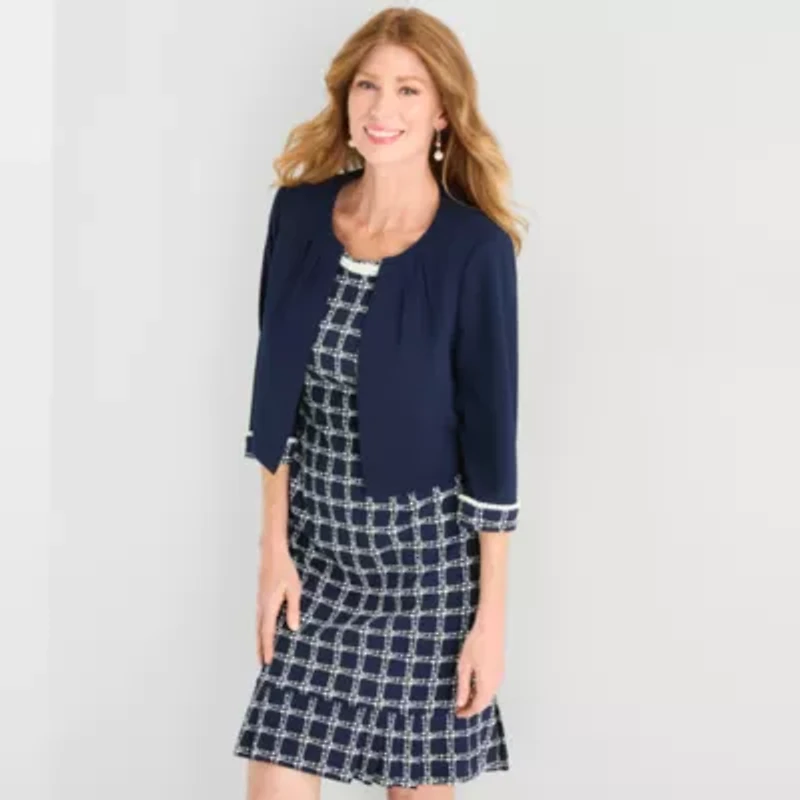 Maya Brooke Womens Jacket Dress