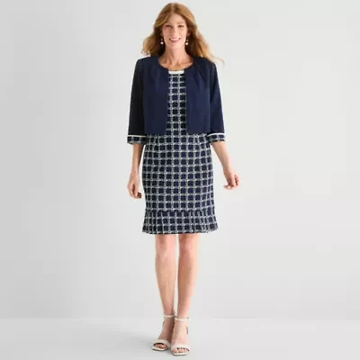 Maya Brooke Womens Jacket Dress