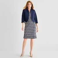 Maya Brooke Womens Abstract Jacket Dress