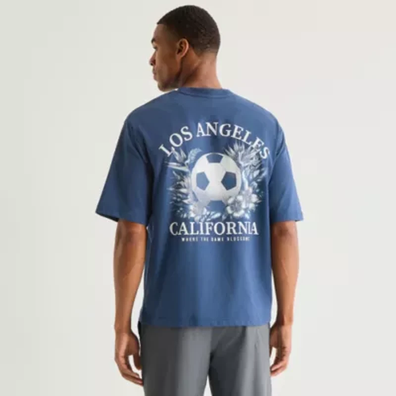 Xersion Mens Round Neck Short Sleeve Regular Fit Graphic T-Shirt