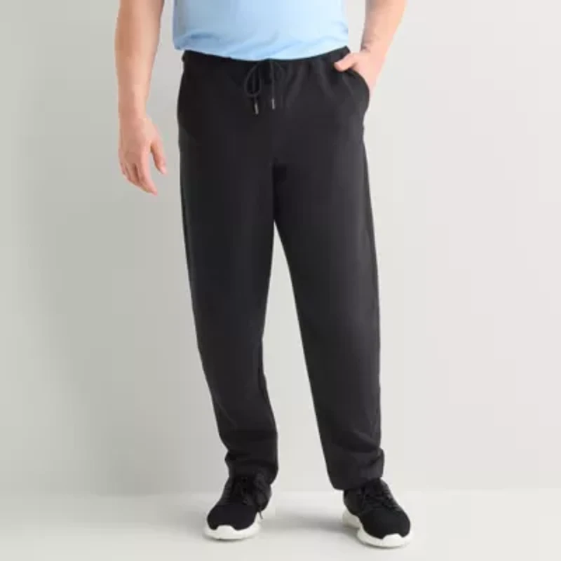 Xersion Mens Drawstring Waist Straight Mid Rise Loose Fit Big and Tall Sweatpant