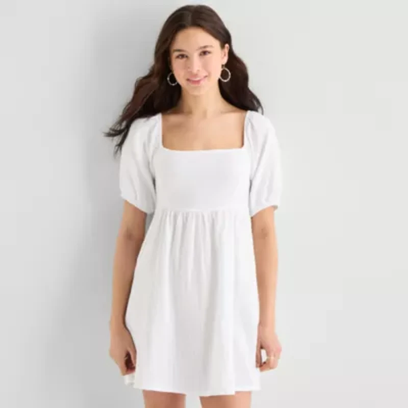 Hurley Womens Juniors Short Sleeve Sundress